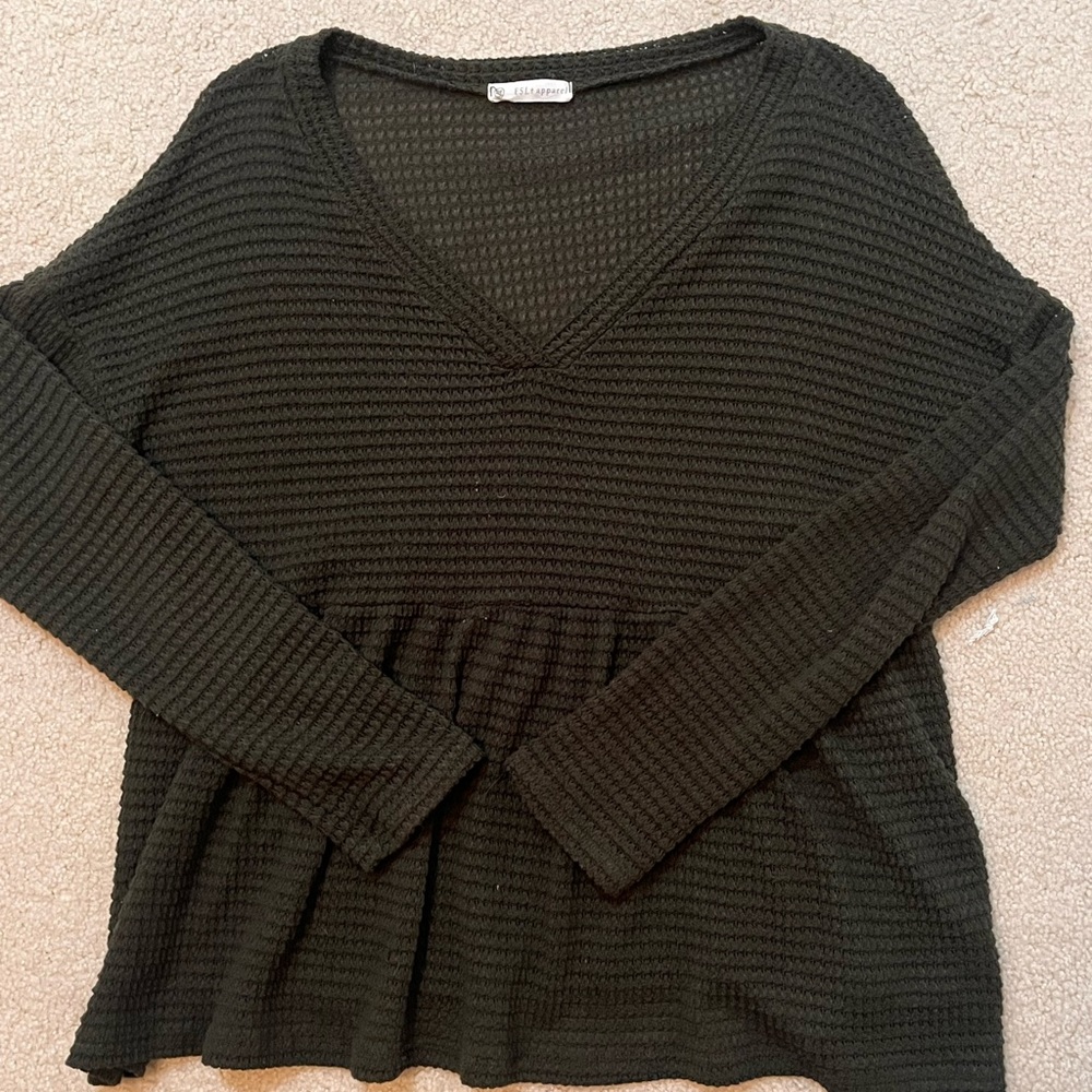 Green babydoll top